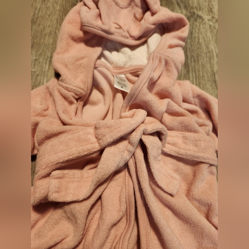Carter's Pink Hooded Baby Robe - Picture 2 of 6